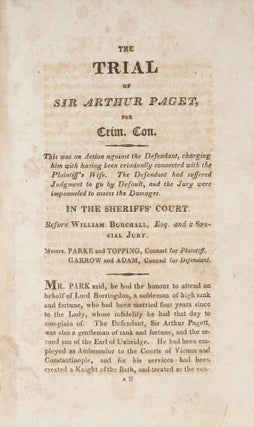 Crim Con œ10,000 Damages Smeeton's Edition of the Trial Between...