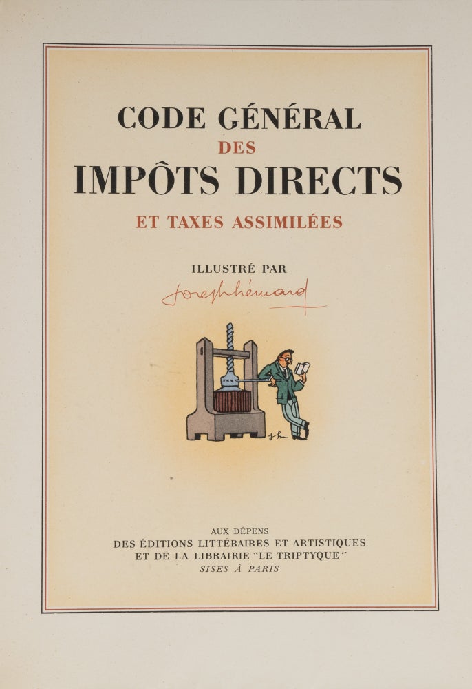 Item #71977 Code General des Impots Directs et Taxes Assimilees, Texte Integral. Joseph Hemard.