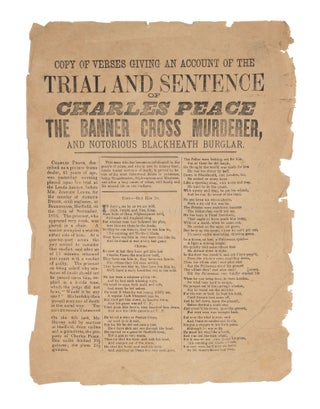 Item #72426 Copy of Verses Giving an Account of the Trial and Sentence of Charles. Broadside,...