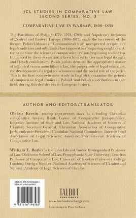 Comparative Law In Warsaw 1800-1835.