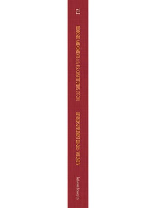 Proposed Amendments to the U.S. Constitution 2001-2021 Supplement Vol.