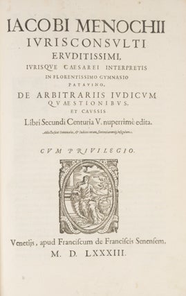 De Arbitrariis Iudicum Quaestionibus et Causis Libri Duo, 2 vols....