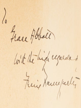 The Labor Injunction, Inscribed by Frankfurter to Grace Abbott.