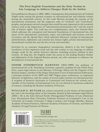 Contemporary International Law of Civilized Peoples, General Part.