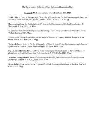 David Murray Collection of 155 titles: Law Reform & International Law