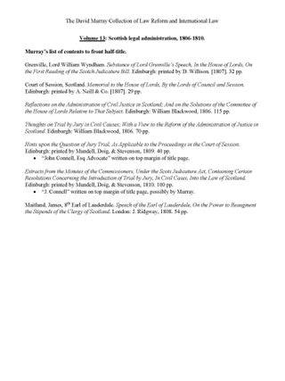 David Murray Collection of 155 titles: Law Reform & International Law