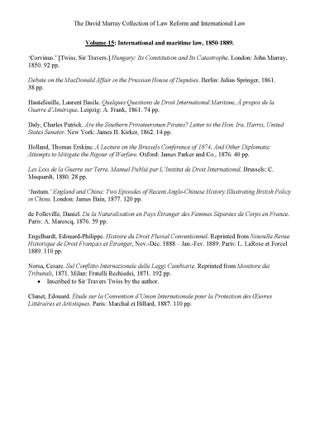 David Murray Collection of 155 titles: Law Reform & International Law