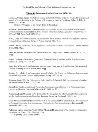 David Murray Collection of 155 titles: Law Reform & International Law