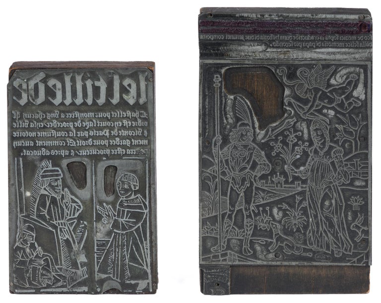 Item #72668 Reproductions of Two Sixteenth-Century Printing Blocks. Legal Printing.