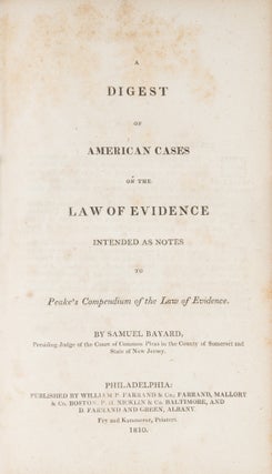 A Compendium of the Law of Evidence, Philadelphia, 1818.