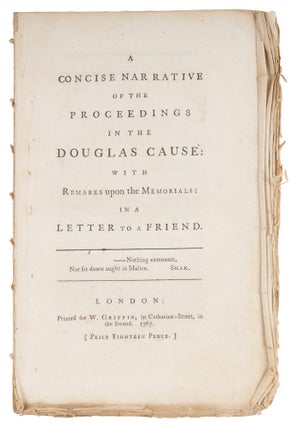 Item #72731 A Concise Narrative of the Proceedings in the Douglas Cause: With. Trial, Douglas Cause