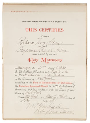 Annotated Copy of a Marriage Service with Signature of Learned Hand.