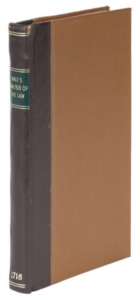 Item #72762 The Analysis of the Law, Being a Scheme, Or Abstract, Of the Several. Sir Matthew Hale