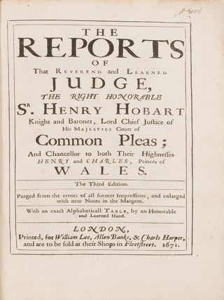 The Reports of that Reverend and Learned Judge, The Right Honorable...