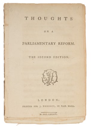 Item #72895 Thoughts on a Parliamentary Reform. The Second Edition, London, 1784. Soame Jenyns