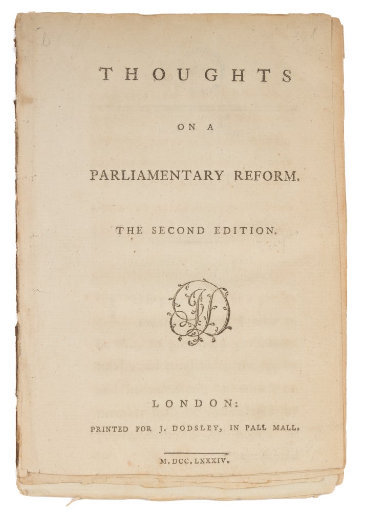 Item #72895 Thoughts on a Parliamentary Reform. The Second Edition, London, 1784. Soame Jenyns.