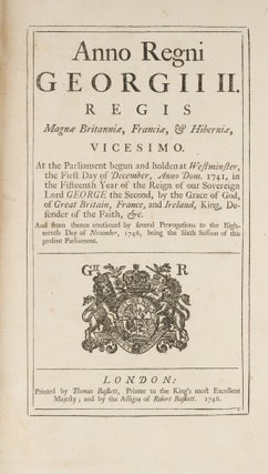 Anno Regni Georgii II Regis, Vicesimo, 1746.