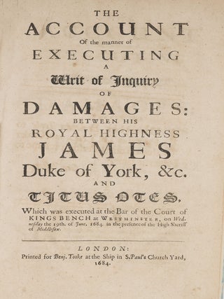 The Account of the Manner of Executing a Writ of Inquiry of Damages...