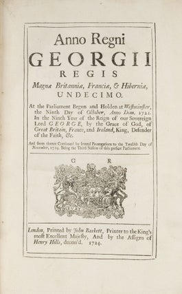 Anno Regni Georgii Regis, Undecimo, 1724.