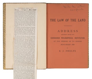 The Law of the Land: Address Delivered Before the Edinburgh...