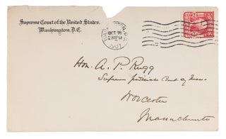 Autograph Letter, Signed "O W Holmes," Washington, October 18, 1907.