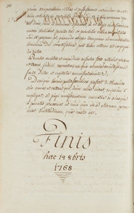 Manuscript Copy of Tractatus de Sponsalibus et Matrimonio, 1767-1768.
