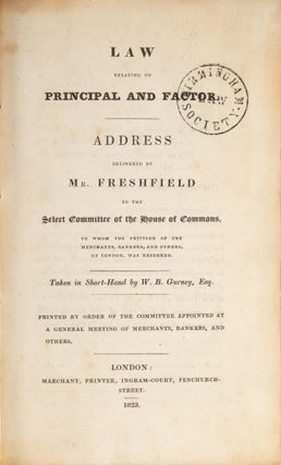 Law Relating to Principal and Factor: Address Delivered by Mr....