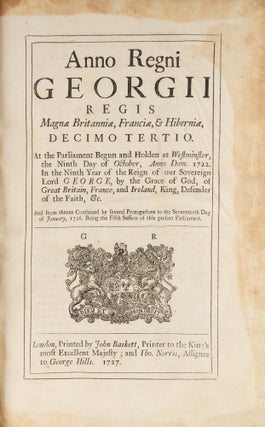 Anno Regni Georgii Regis, Decimo Tertio, 1728.
