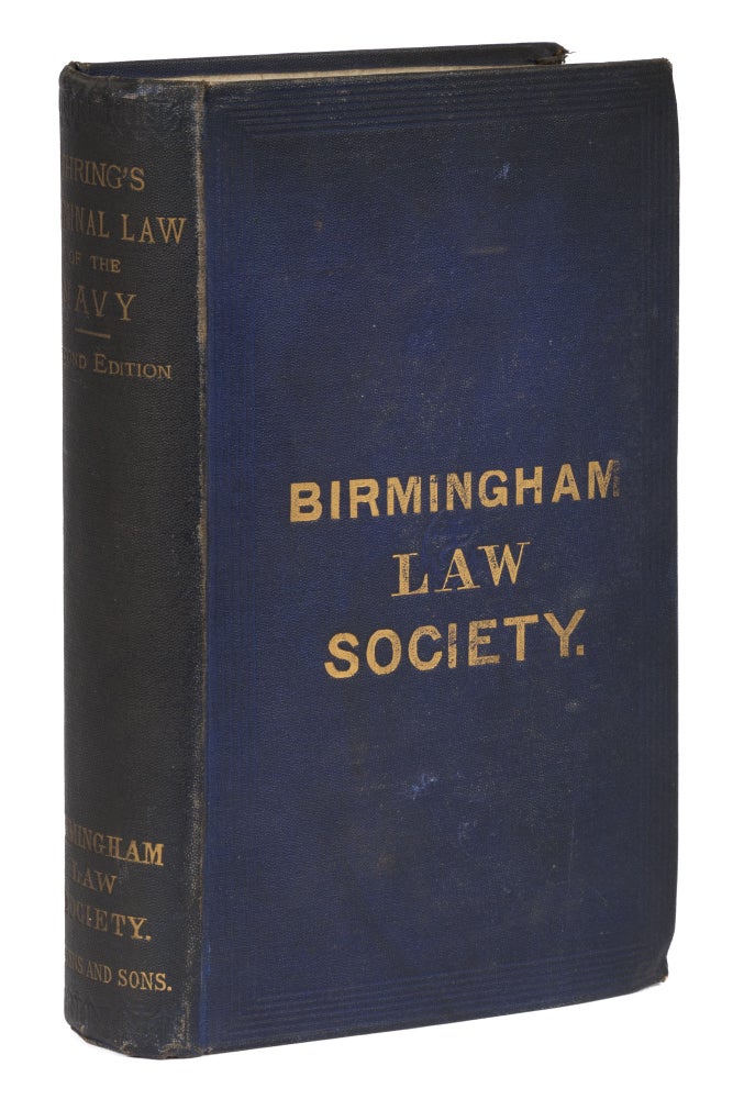 Item #73286 Thring's Criminal Law of the Navy With an Introductory Chapter. Theodore Thring, C. E. Gifford.