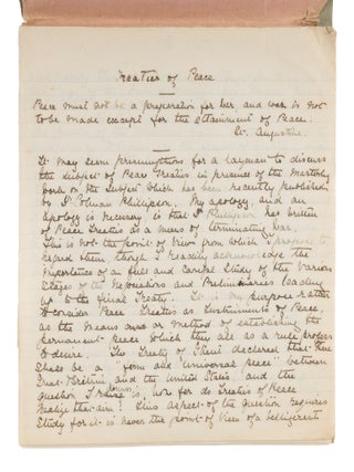 Two Pre-Publication Manuscript Copies of Treaties of Peace, c 1917.