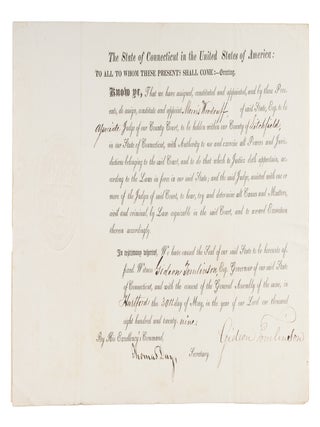 4 Judicial Appointment Certificates, Litchfield County, CT, 1829-1839.