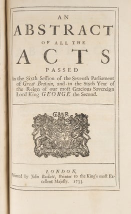 Anno Regni Georgii II Regis, Sexto, 1732.