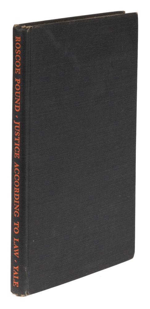 Item #73387 Justice According to Law. 1st Ed. Signed by Pound and Melvin Belli. Roscoe Pound.