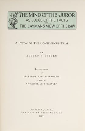 The Mind of the Juror, Melvin Belli's Copy.