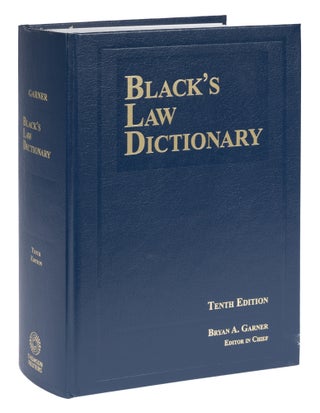 Item #73394 Black's Law Dictionary. [10th] Tenth Edition. Inscribed by Garner. Bryan A. Garner,...