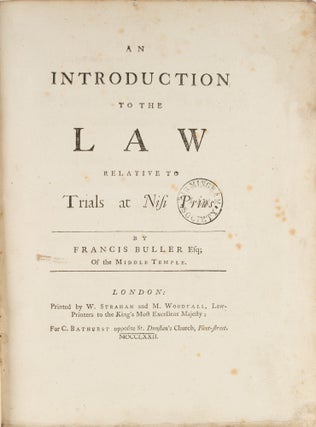 An Introduction to the Law Relative to Trials at Nisi Prius.