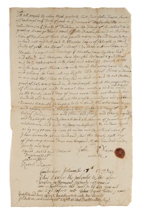 Item #73419 Discharge of Debt and Land Grant, York County, Massachusetts, 1741/2. Manuscript,...