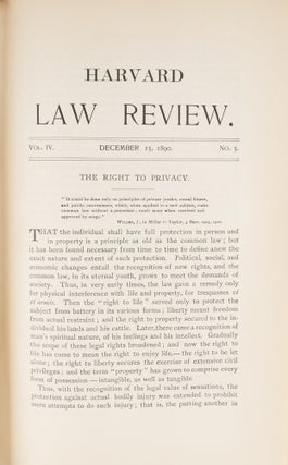 Harvard Law Review Vols 1 to 17 (1887-1904) in 17 books