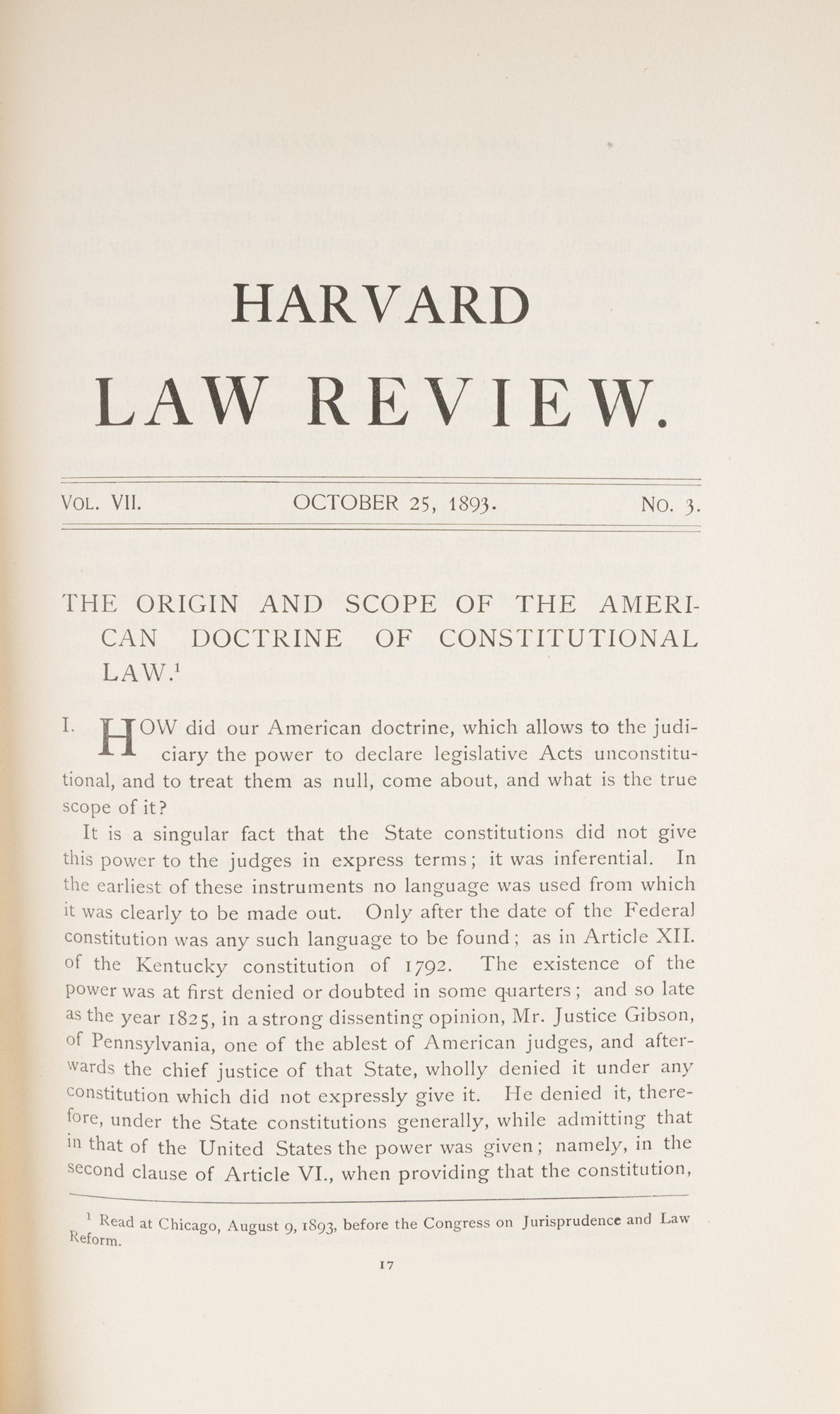 Harvard Law Review Vols 1 To 17 1887-1904 In 17 Books | Harvard Law ...