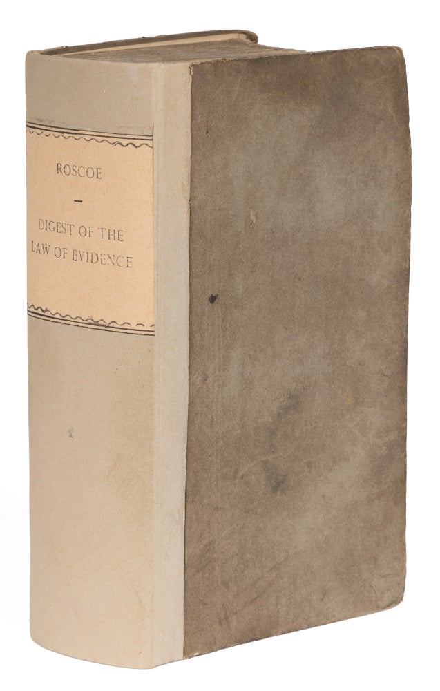 Item #73447 A Digest of the Law of Evidence on the Trial of Actions at Nisi Prius. Henry Roscoe, Edward Smirke.