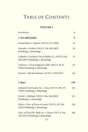 Representative Opinions of Justice Ruth Bader Ginsburg. 2 volumes.