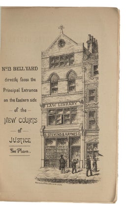 A Catalogue of Modern Law Works Published During the Years 1865-1882.