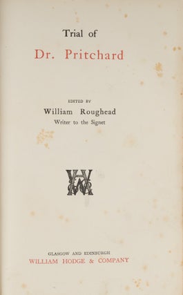 Trial of Dr. Pritchard, 1st edition, calf, presentation copy.
