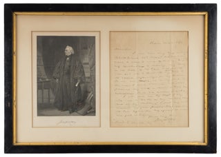 Item #73497 Autograph Letter, Signed, Salem, MA, June 9, 1829, Framed. Manuscript, Joseph Story,...