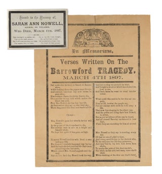 Item #73519 In Memoriam, Verses Written on the Barrowford Tragedy, March 4th 1897. Broadside,...