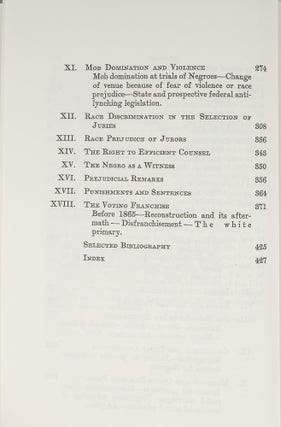 The Legal Status of the Negro