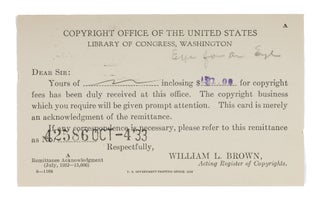 Library of Congress Copyright Documents for An Eye for an Eye.