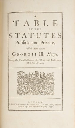 Anno Regni Georgii III Regis... Decimo, 1770. 51 acts
