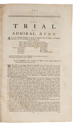 The Trial of the Honourable Admiral John Byng [With 2 Other Trials].