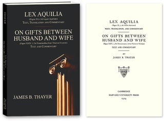 Item #73580 Lex Aquilia (Digest IX,2, Ad Legum Aquiliam): Text, Translation and. James Bradley...